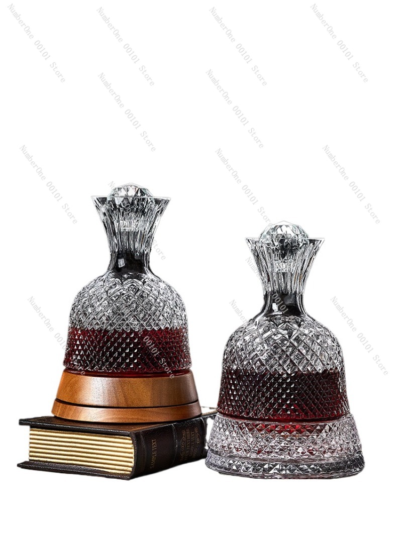 Decanter Aerator Set - เครื่องหมุนไวน์หรูหราสำหรับใช้ในบ้าน, เครื่องเติมอากาศไวน์อย่างมีประสิทธิภาพ, ดีไซน์แก้วใส, ชุดไวน์สำหรับโต๊ะอาหารระดับไฮเอนด์