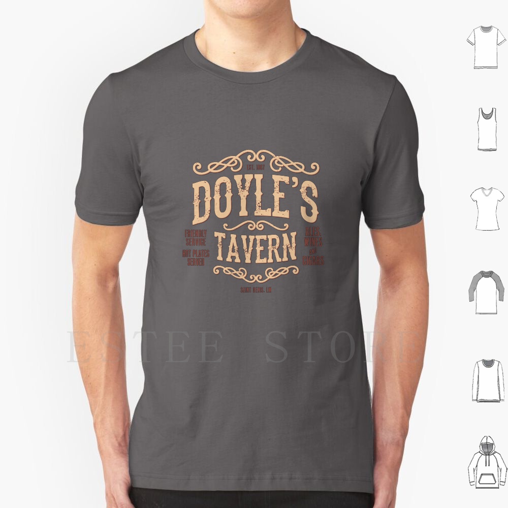 Wine Beer Pub - Doyle's Tavern T เสื้อพิมพ์ผ้าฝ้ายวิดีโอเกม Redemption Doyle