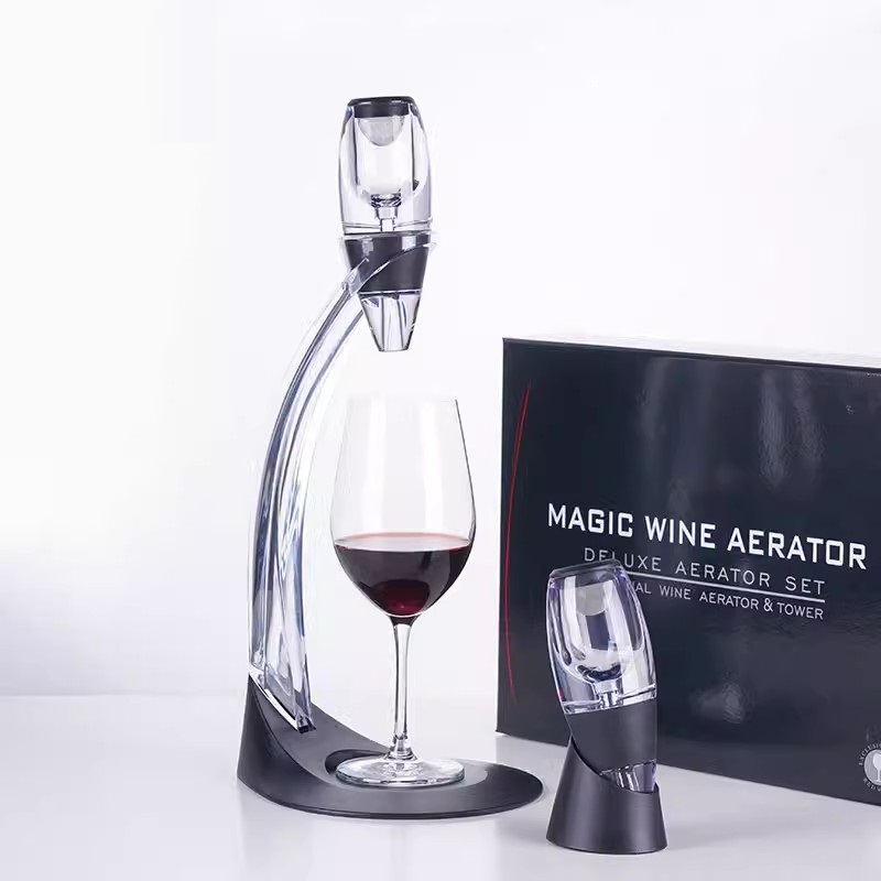 Decanter Aerator Set - ที่รินไวน์แดงแบบมืออาชีพพร้อมที่กรองและฐานตั้ง, เครื่องเติมอากาศแบบเร็วสำหรับวอดก้า, ชุดอุปกรณ์จำเป็นสำหรับบาร์ร้านอาหารที่บ้าน