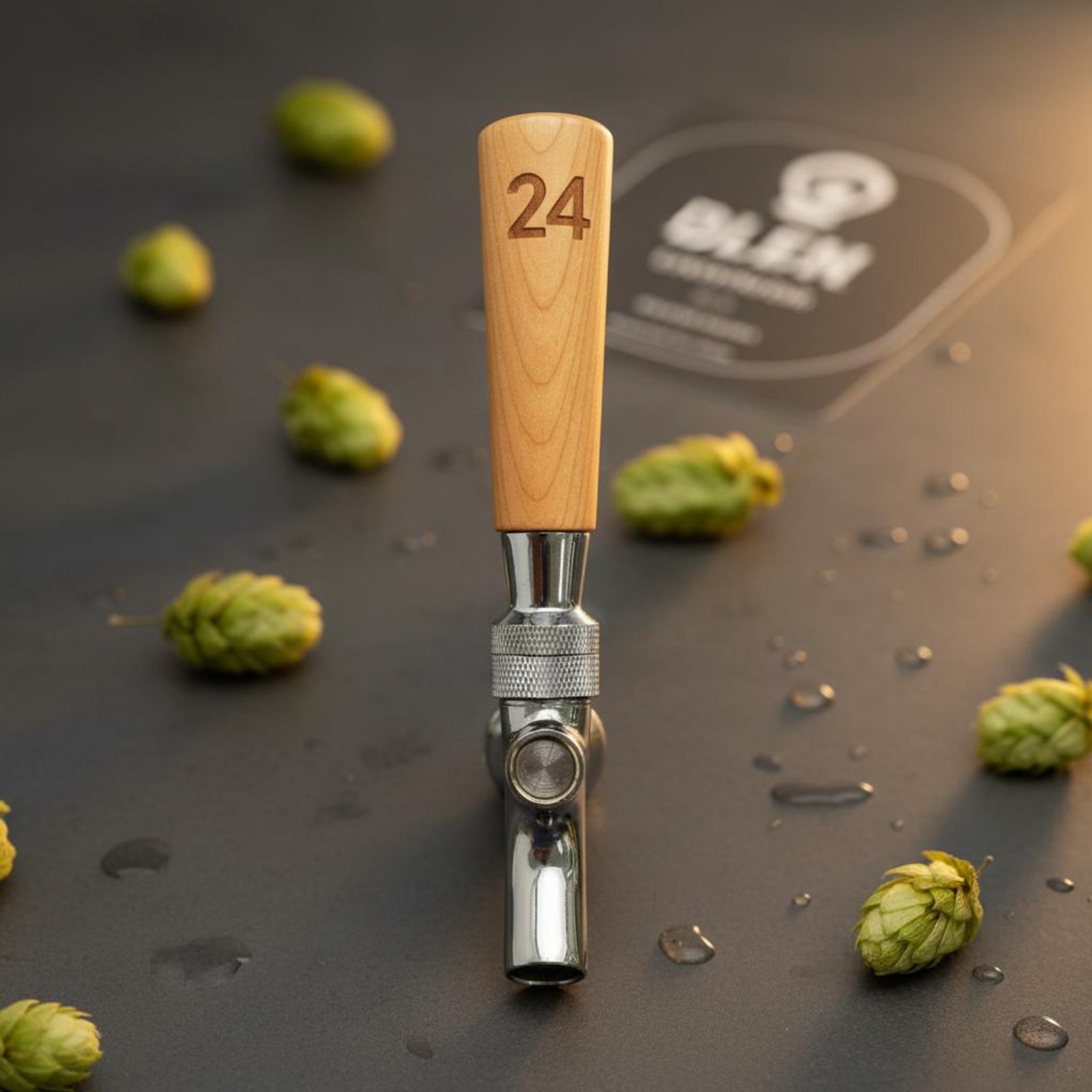 Wine In Beer - ด้ามจับเบียร์ไม้สั้น ด้ามจับก๊อกเบียร์ไม้เนื้อแข็ง อุปกรณ์เสริมบาร์ ดีไซน์คลาสสิก ผิวขัดเงา สำหรับผู้ผลิตเบียร์ที่บ้าน