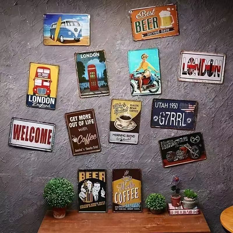ป้ายโลหะตกแต่งผนังร้านบาร์ ปิ้ - Wine Beer Pub บทวิจารณ์และราคา