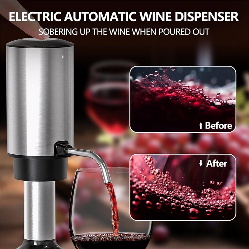 A84G-ที่เปิดไวน์ไฟฟ้า 4-in-1 ช - Decanter Aerator Set บทวิจารณ์และราคา