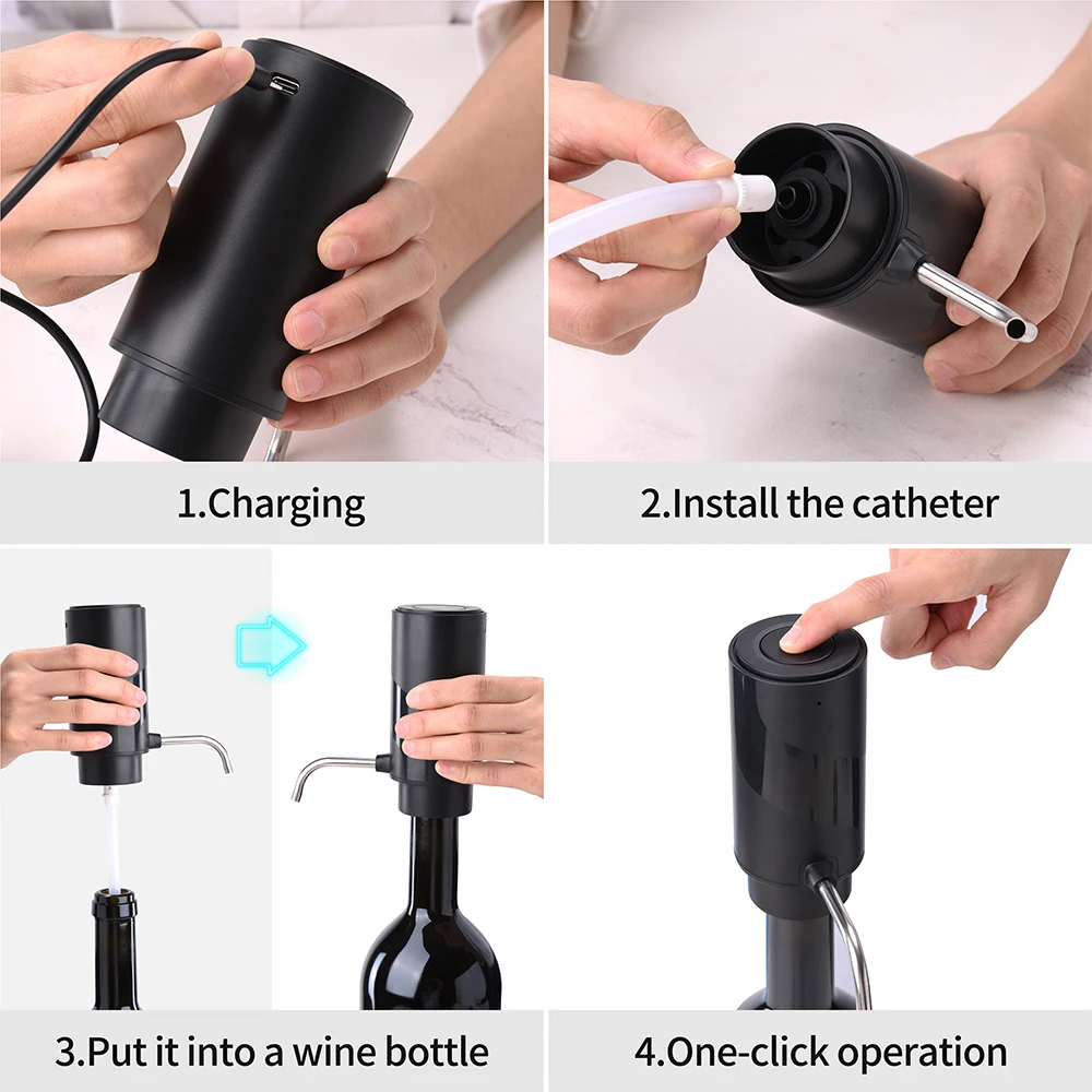 เครื่องเติมอากาศให้ไวน์แบบอัตโ - Decanter Aerator Set บทวิจารณ์และราคา