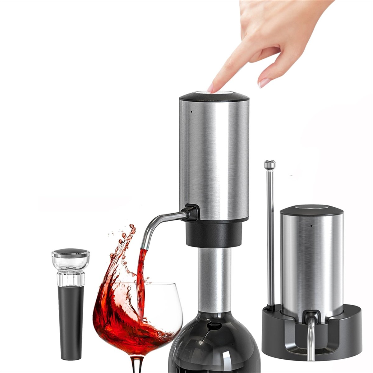 เครื่องเติมอากาศไวน์ไฟฟ้า ETRT - Decanter Aerator Set บทวิจารณ์และราคา