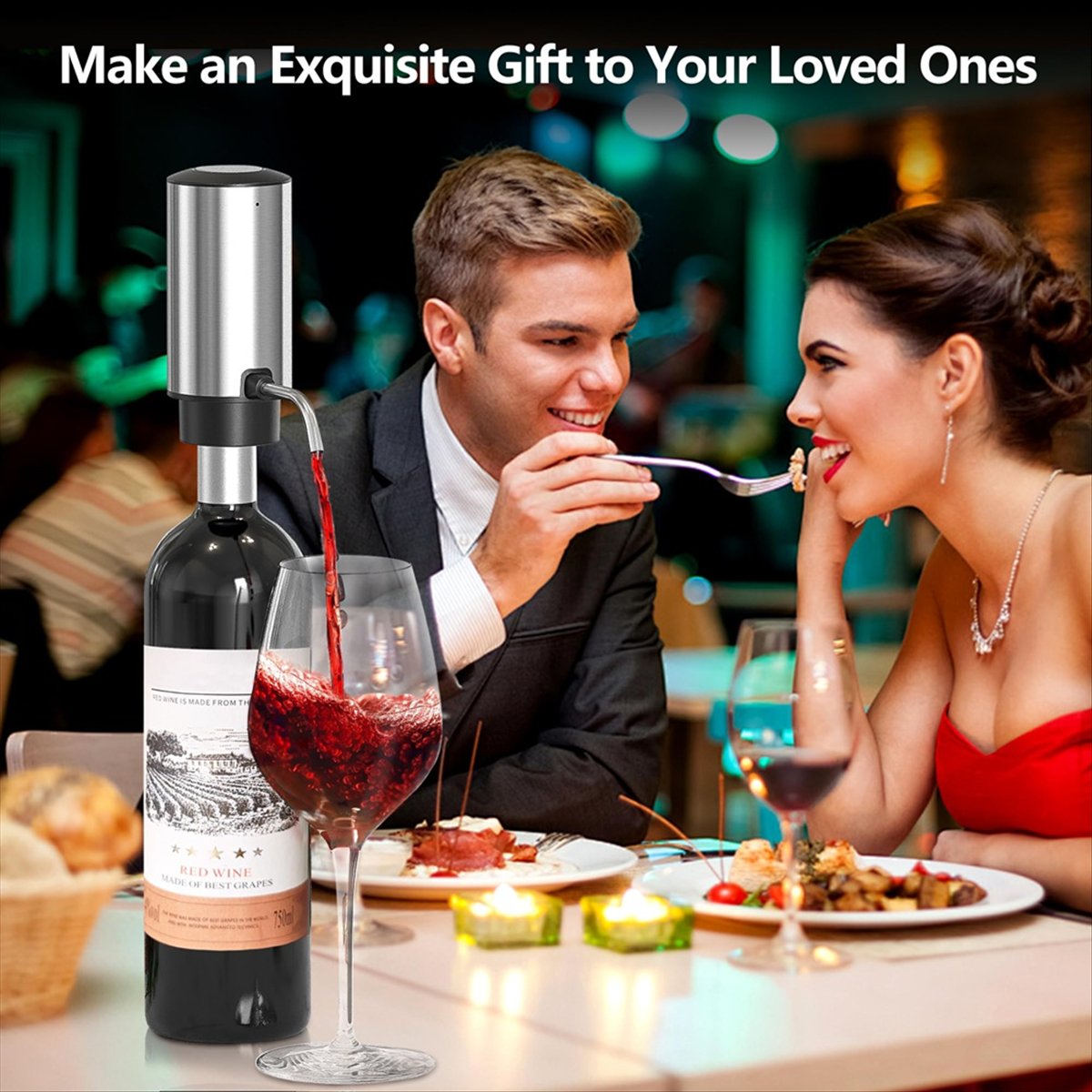 เครื่องเติมอากาศไวน์ไฟฟ้า ETRT - Decanter Aerator Set บทวิจารณ์และราคา