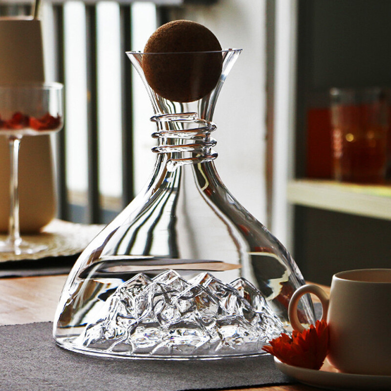 แก้วดีแคนเตอร์ไวน์ทรงภูเขาน้ำแ - Decanter Aerator Set บทวิจารณ์และราคา