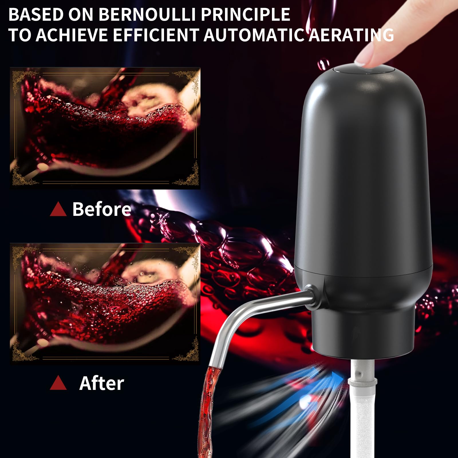 เครื่องเติมอากาศไวน์ไฟฟ้าอัจฉร - Decanter Aerator Set บทวิจารณ์และราคา
