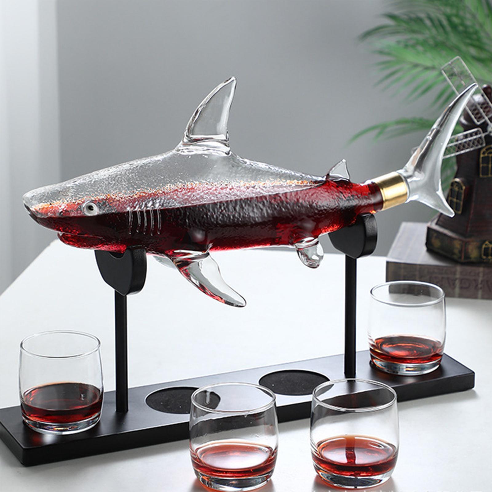 ชุดไวน์รูปปลา พร้อมแก้ว 4 ใบ ส - Decanter Aerator Set บทวิจารณ์และราคา