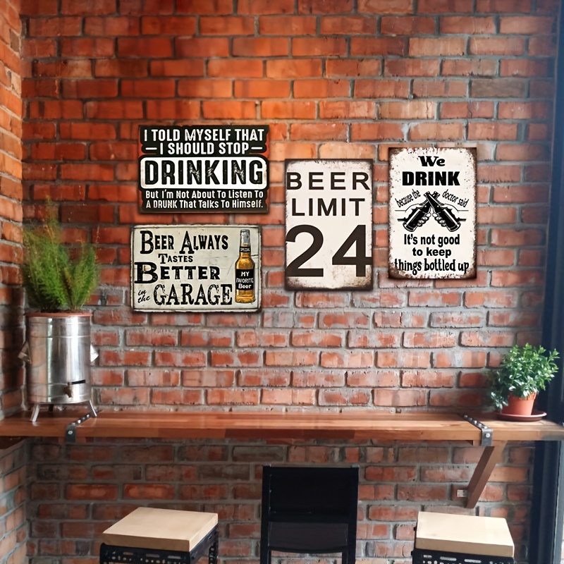 ป้ายโลหะวินเทจลายเบียร์และไวน์ - Wine Beer Pub บทวิจารณ์และราคา