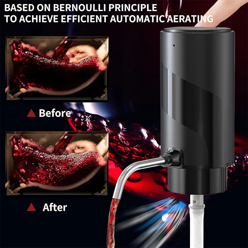 ชุดเปิดขวดไวน์ไฟฟ้าแบบชาร์จ US - Decanter Aerator Set บทวิจารณ์และราคา