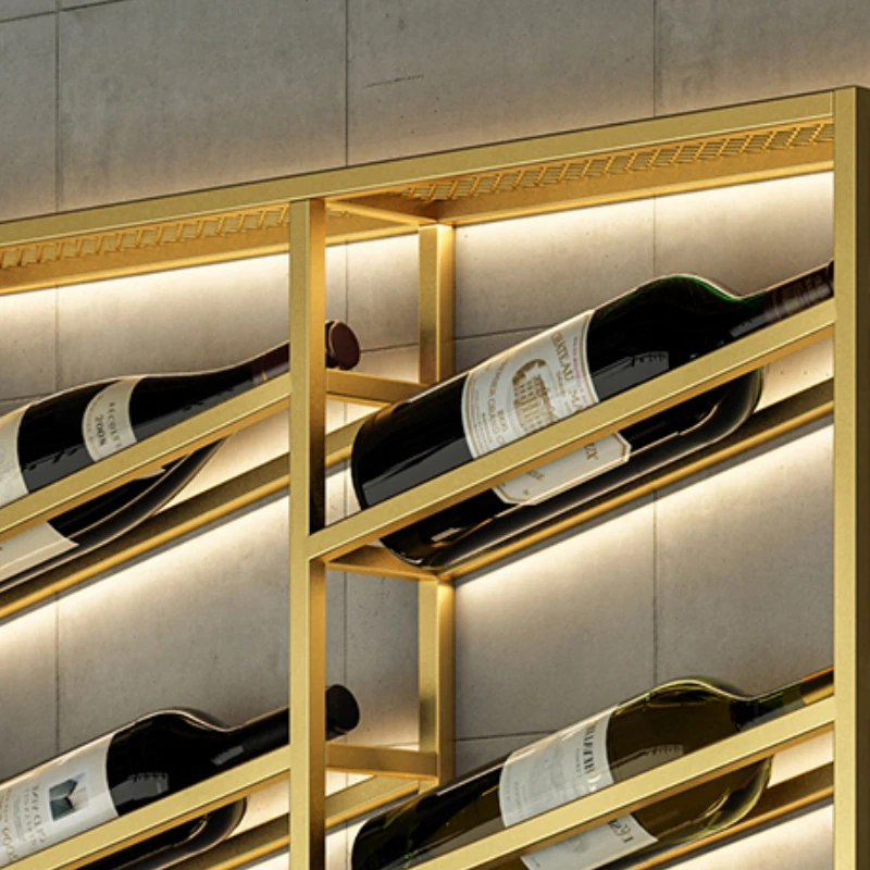 หรูหราโลหะชั้นวางไวน์ขวดทองเบี - Wine Beer Pub บทวิจารณ์และราคา