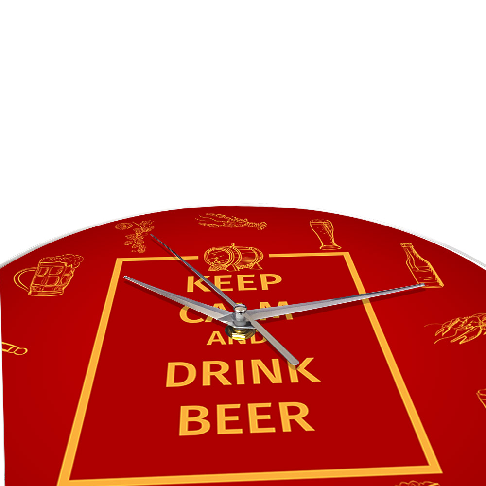 นาฬิกาแขวนผนังลาย Keep Calm An - Wine Beer Pub บทวิจารณ์และราคา